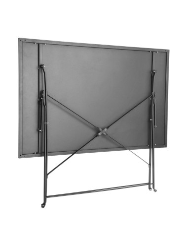 Table terrasse pliable Bolero noir 1100x700 mm - 125kg