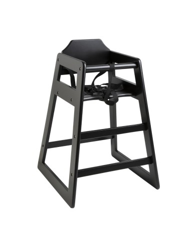 Chaise haute en bois Bolero noire - enfant 36 mois