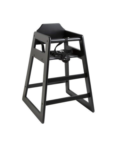 Chaise haute en bois Bolero noire - enfant 36 mois