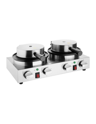 Gaufrier belge rond double Buffalo 2kW - 60 gaufres/h
