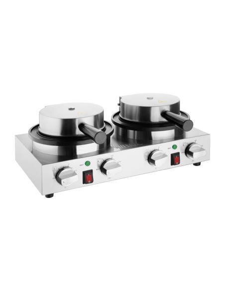 Gaufrier belge rond double Buffalo 2kW - 60 gaufres/h