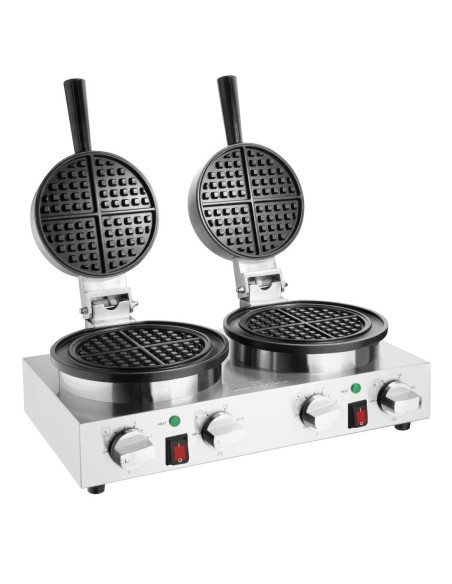 Gaufrier belge rond double Buffalo 2kW - 60 gaufres/h