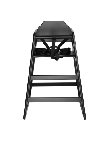 Chaise haute en bois Bolero noire - enfant 36 mois