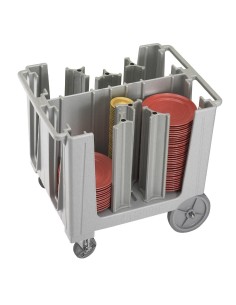 Chariot ajustable à assiettes Cambro Série S - gris moucheté