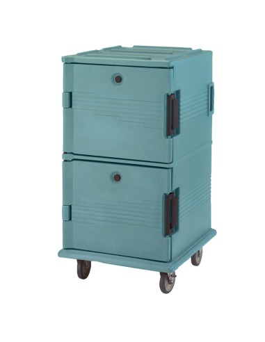 Chariot isotherme Cambro Ultra Camcart UPC1600 bleu ardoise - 16 GN1/1