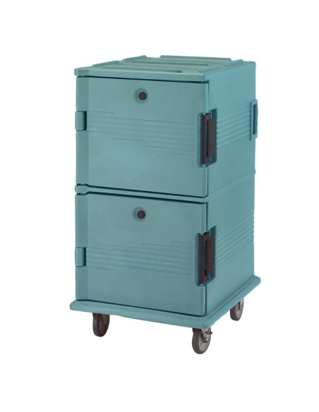 Chariot isotherme Cambro Ultra Camcart UPC1600 bleu ardoise - 16 GN1/1