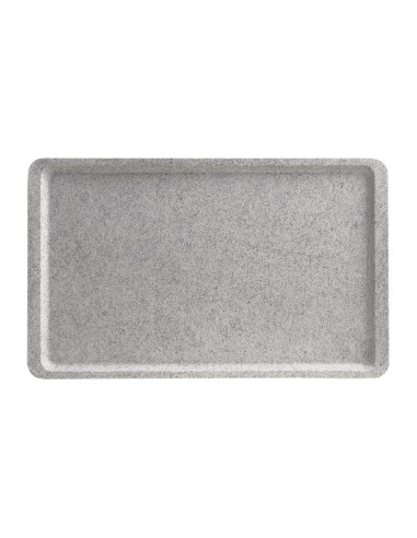 Plateau lisse polyester Cambro 530x325 mm - Gris