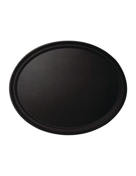 Plateau ovale antidérapant Cambro 600x730 mm - Fibre de verre