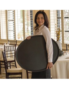 Plateau ovale antidérapant Cambro 600x730 mm - Fibre de verre 2