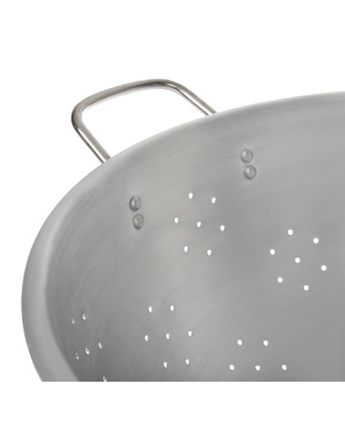 Passoire aluminium 2 poignées 470mm - Argent