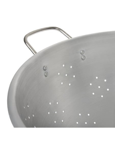 Passoire aluminium 2 poignées 470mm - Argent