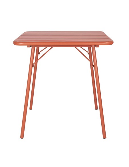 Table carrée à lattes Bolero terracotta - 710x700 mm