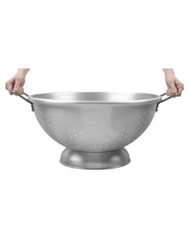 Passoire aluminium 2 poignées 470mm - Argent