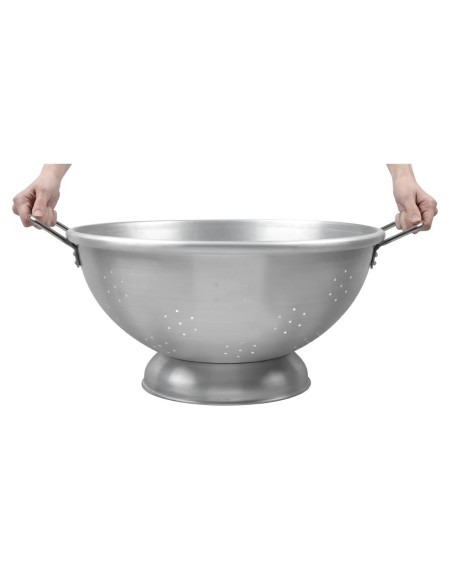 Passoire aluminium 2 poignées 470mm - Argent