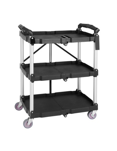 Chariot pliant Vogue 3 niveaux noir - 128 kg - 835x645x405 mm