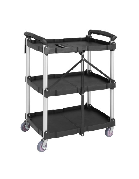 Chariot pliant Vogue 3 niveaux noir - 128 kg - 835x645x405 mm