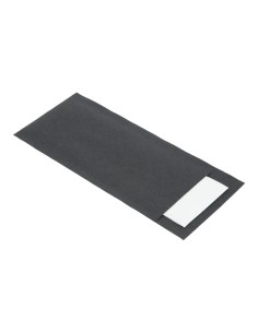Pochettes à couverts noires avec serviette blanche - lot de 500 2