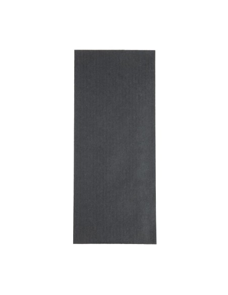 Pochettes à couverts noires avec serviette blanche - lot de 500