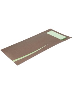 Pochettes à couverts marron avec serviette blanche - Europochette 100 pcs