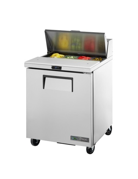 Table de préparation 8 bacs GN 1/6 True TSSU-27-08-HC - Compacte et fiable