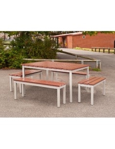 Banc extérieur imitation bois de noyer Enviro 1050mm - Gopak 2