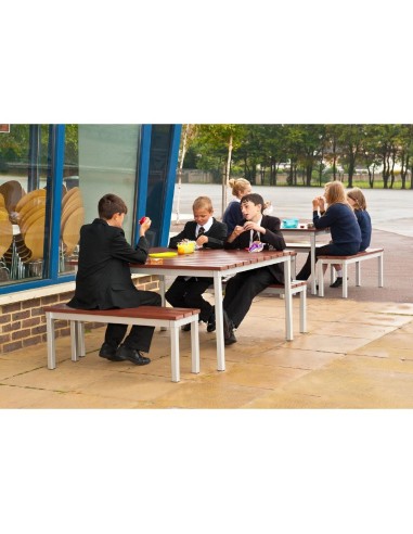 Banc extérieur imitation bois de noyer Enviro 1050mm - Gopak