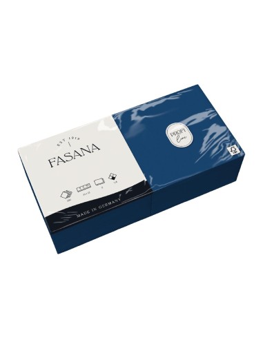 Serviettes Lunch papier bleues Fasana 2 plis 330mm - Lot 1500