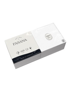 Serviettes lunch papier blanches Fasana 2 plis - Lot 1500 2