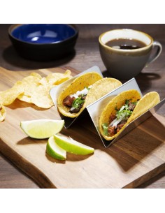 Support à tacos en acier inoxydable Olympia 2