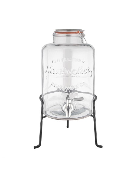 Distributeur d'eau rétro Olympia 8,5 L - verre & socle métallique