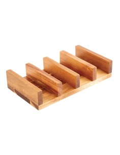 Présentoir à sandwichs Olympia en acacia - réversible