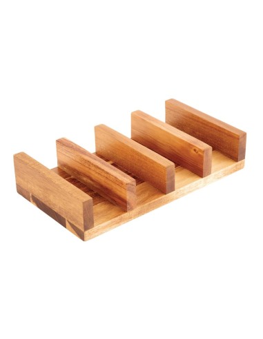 Présentoir à sandwichs Olympia en acacia - réversible