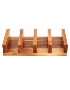 Présentoir à sandwichs Olympia en acacia - réversible 2