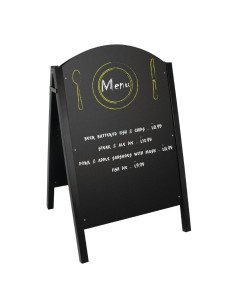 Panneau de trottoir noir Olympia - Métal 1040x675 mm 2