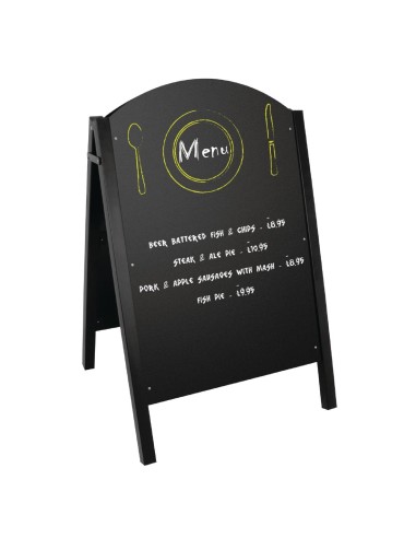 Panneau de trottoir noir Olympia - Métal 1040x675 mm