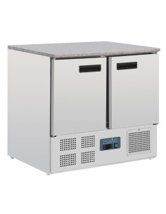 Table réfrigérée Polar 240L plan marbre - 2 portes