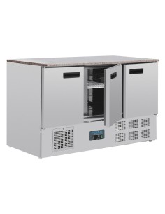 Table réfrigérée Polar 3 portes 308L - plan marbre 2