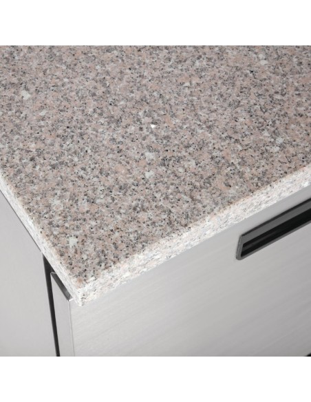 Table réfrigérée Polar 240L plan marbre - 2 portes