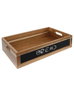 Caisse de présentation Olympia GN1/1 avec ardoise - Bois acacia