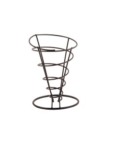 Support conique pour frites noir Olympia - 175x115 mm