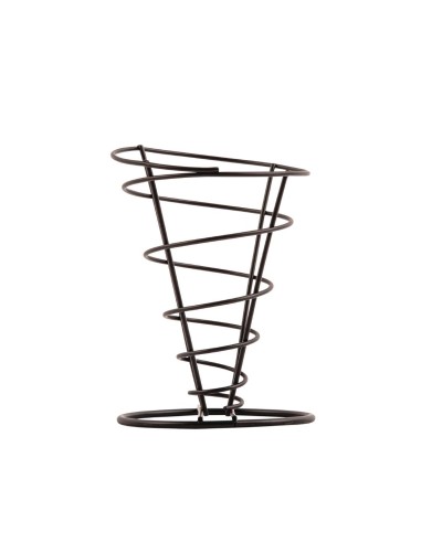 Support conique pour frites noir Olympia - 175x115 mm