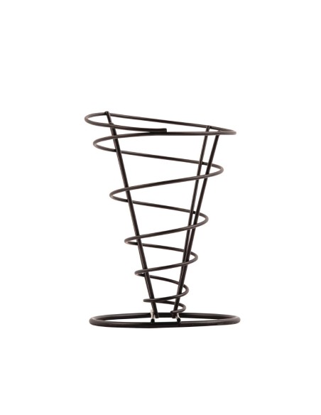 Support conique pour frites noir Olympia - 175x115 mm