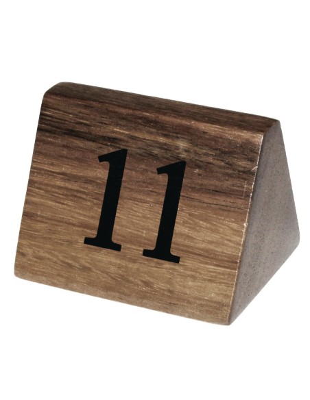 Numéros de table en bois Olympia 11-20 - Lot de 10
