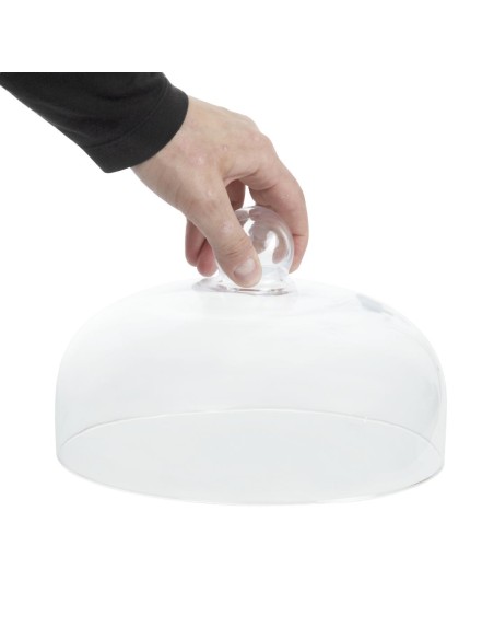 Cloche en verre 260mm - visibilité 360° et fraîcheur
