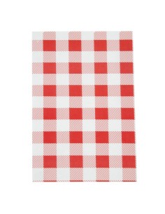 Papier ingraissable vichy rouge 190x310 mm - Lot de 200