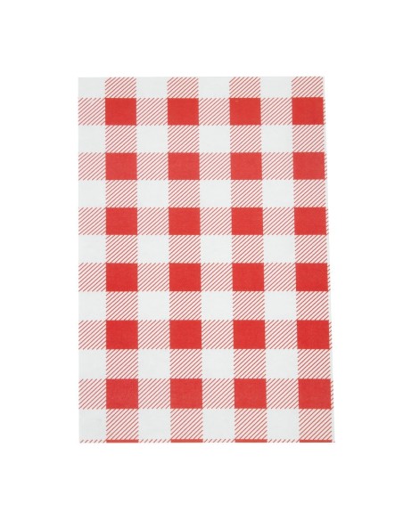 Papier ingraissable vichy rouge 190x310 mm - Lot de 200