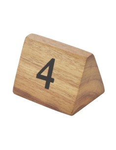 Numéros de table en bois Olympia 1 à 10 - Acacia 2