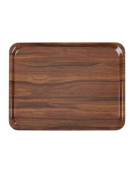 Plateaux stratifiés lisses Capri Cambro noyer 460 mm - lot de 24