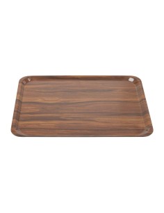 Plateaux stratifiés lisses Capri Cambro noyer 460 mm - lot de 24 2