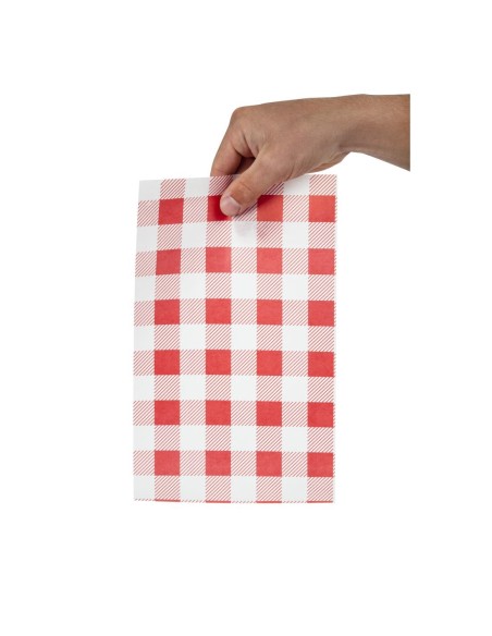 Papier ingraissable vichy rouge 190x310 mm - Lot de 200